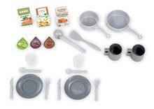 Egyszerű játékkonyhák - Szett összecsukható játékkonyha Tefal Opencook Smoby piros kávéfőzővel és hűtővel és kisszék asztalkával_6