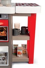 Obyčajné kuchynky - Set kuchynka skladacia Tefal Opencook Smoby červená s kávovarom a chladničkou a mikrovlnka a vaflovač so spotrebičmi a vaflami_6