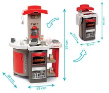 Elektronické kuchyňky - Kuchyňka skládací elektronická Tefal Opencook Bubble Smoby červená se zvukem magickým bubláním a kávovarem a 24 doplňků_8