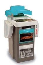 Elektronische Spielküchen - Klappküche Tefal Opencook Smoby blau mit zauberhaftem Sprudeln Kaffeemaschine Kühlschrank und 24 Zubehörteilen_2