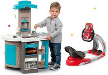 Kuchyňky pro děti sety - Set kuchyňka skládací elektronická Tefal Opencook Bubble Smoby červená se zvukem a magickým bubláním a trenažér s elektronickým simulátorem V8 Driver_20