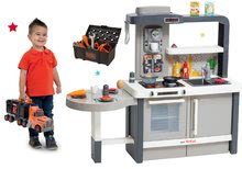 Kuhinje za djecu setovi - Set kuhinja koja raste s uzrastom djeteta s tekućom vodom Tefal Evolutive Smoby i kamion s kutijom s alatima Black&Decker Truck_59