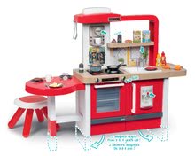 Kuchynky pre deti sety - Set kuchynka rastúca s tečúcou vodou Tefal Evolutive Grand Chef Smoby a traktor Claas Farmer na šliapanie s prívesom a tabuľou_0