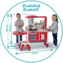 Elektronické kuchynky - Set kuchynka rastúca s tečúcou vodou Tefal Evolutive Grand Chef Smoby s mikrovlnkou a nákupným vozíkom_10