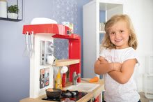 Kuchynky pre deti sety - Set kuchynka rastúca s tečúcou vodou Tefal Evolutive Grand Chef Smoby a traktor Claas Farmer na šliapanie s prívesom a tabuľou_14