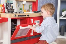 Kuchynky pre deti sety - Set kuchynka rastúca s tečúcou vodou Tefal Evolutive Grand Chef Smoby a traktor Claas Farmer na šliapanie s prívesom a tabuľou_16