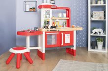 Kuchynky pre deti sety - Set kuchynka rastúca s tečúcou vodou Tefal Evolutive Grand Chef Smoby a traktor Claas Farmer na šliapanie s prívesom a tabuľou_30