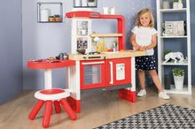 Kuchynky pre deti sety - Set kuchynka rastúca s tečúcou vodou Tefal Evolutive Grand Chef Smoby a traktor Claas Farmer na šliapanie s prívesom a tabuľou_33