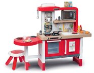 Elektronické kuchyňky - Kuchyňka rostoucí s tekoucí vodou a mikrovlnkou Tefal Evolutive Gourment Smoby se židlí a stolečkem_4