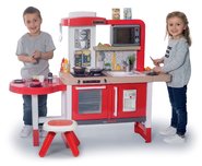 Elektronische Spielküchen - Wachsende Küche mit fließendem Wasser und Microwelle Tefal Evolutive Gourment Smoby rot mit zauberhaftem Sprudeln Stuhl und 43 Zubehörteilen_3