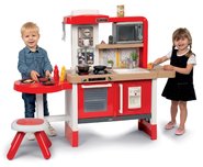 Spielküchensets - Küchenset mitwachsend mit fließendem Wasser und Mikrowelle Tefal Evolutive Smoby und Black+Decker Werkstatt mit Faltwagen_7