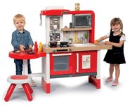 Elektronické kuchyňky - Kuchyňka rostoucí s tekoucí vodou a mikrovlnkou Tefal Evolutive Gourment Smoby se židlí a stolečkem_8