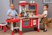 Elektronische Spielküchen - Wachsende Küche mit fließendem Wasser und Microwelle Tefal Evolutive Gourment Smoby rot mit zauberhaftem Sprudeln Stuhl und 43 Zubehörteilen_6