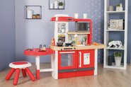 Kuchyňky pro děti sety - Set kuchyňka rostoucí s tekoucí vodou a mikrovlnkou Tefal Evolutive Smoby a dřevěný fotbalový stůl BBF Champions_9