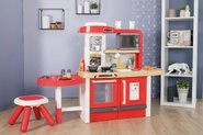 Elektronické kuchyňky - Kuchyňka rostoucí s tekoucí vodou a mikrovlnkou Tefal Evolutive Gourment Smoby se židlí a stolečkem_0