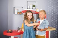 Elektronické kuchyňky - Kuchyňka rostoucí s tekoucí vodou a mikrovlnkou Tefal Evolutive Gourment Smoby se židlí a stolečkem_10