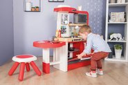 Elektronické kuchyňky - Kuchyňka rostoucí s tekoucí vodou a mikrovlnkou Tefal Evolutive Gourment Smoby se židlí a stolečkem_11