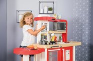 Elektronické kuchyňky - Kuchyňka rostoucí s tekoucí vodou a mikrovlnkou Tefal Evolutive Gourment Smoby se židlí a stolečkem_14