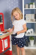 Elektronické kuchyňky - Kuchyňka rostoucí s tekoucí vodou a mikrovlnkou Tefal Evolutive Gourment Smoby se židlí a stolečkem_16