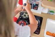 Elektronische Spielküchen - Wachsende Küche mit fließendem Wasser und Microwelle Tefal Evolutive Gourment Smoby rot mit zauberhaftem Sprudeln Stuhl und 43 Zubehörteilen_18