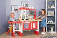 Kuchyňky pro děti sety - Set kuchyňka rostoucí s tekoucí vodou a mikrovlnkou Tefal Evolutive Smoby a dřevěný fotbalový stůl BBF Champions_37