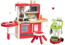 Spielküchensets - Set Küche wachsend mit fließendem Wasser und Mikrowelle Tefal Evolutive Smoby und ein Reinigungswagen mit Eimer_39