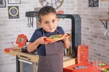 Kuchyňky pro děti sety - Set restaurace s elektronickou kuchyňkou Chef Corner Restaurant Smoby s dřevěným fotbalovým stolem_53