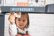 Kuchynky pre deti sety - Set reštaurácia s elektronickou kuchynkou Chef Corner Restaurant Smoby a lavica na písanie a kreslenie skladacia s magnetickou tabuľou_84