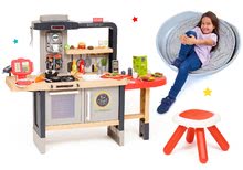 Spielküchensets - Set Restaurant mit elektronischer Küche Chef Corner Restaurant Smoby und ein Balance-Kegel mit dem Kissen Cosy Schaukel-Rutsche_8