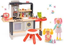 Kuchynky pre deti sety - Set reštaurácia s elektronickou kuchynkou Chef Corner Restaurant Smoby a bábiky kamošky Nephelie a Iris Rainbow Dolls_4