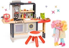 Kuchyňky pro děti sety - Set restaurace s elektronickou kuchyňkou Chef Corner Restaurant Smoby a panenky kámošky Praline a Celeste Rainbow Dolls_8