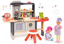 Kuchynky pre deti sety - Set reštaurácia s elektronickou kuchynkou Chef Corner Restaurant Smoby a bábiky kamošky Nephelie a Iris Rainbow Dolls_97