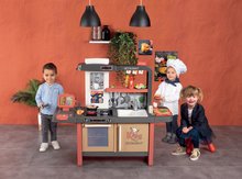 Elektronické kuchyňky - Restaurace s elektronickou kuchyňkou Kids Restaurant Smoby s funkční pokladnou s kávovarem a jídelním pultem 101 cm výška_5