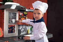 Elektronické kuchyňky - Restaurace s elektronickou kuchyňkou Kids Restaurant Smoby s funkční pokladnou s kávovarem a jídelním pultem 101 cm výška_8