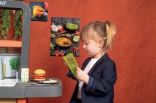 Elektronické kuchyňky - Restaurace s elektronickou kuchyňkou Kids Restaurant Smoby s funkční pokladnou s kávovarem a jídelním pultem 101 cm výška_11