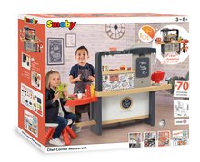 Elektronische Spielküchen - Restaurant mit elektronischer Küche Chef Corner Restaurant Smoby beidseitig mit Fließwasser und Spezialitäten höhenverstellbar 70 Zubehör SM312307_11