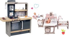 Cucine per bambini set - Set cucina elettronica con altezza regolabile Tefal Evolutive New Kitchen Smoby e centro gioco per bambole con tre ali e una lampada da comodino_24