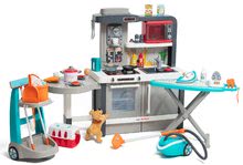 Spielküchensets - Küche erweitbar mit fließendem Wasser Tefal Evolutive Gourment Smoby mit Hund und Reinigung_90