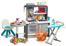 Cucine per bambini set - Cucina evolutiva con acqua corrente Tefal Evolutive Gourment Smoby complettamente attrezzata e con asse da stiro_121