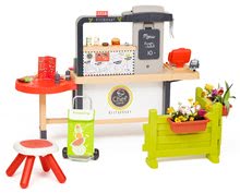 Kuchyňky pro děti sety - Restaurace s elektronickou kuchyňkou Chef Corner Restaurant Smoby s předzahrádkou a taškou_0