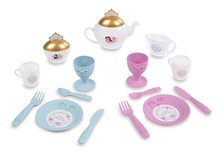 Játékkonyha kiegészítők és edények - Zsúrkocsi Disney Princess XL Tea Trolley Smoby nagy teás készlettel 17 darabos_0