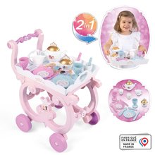 Riadíky a doplnky kuchynky - Servírovací stolík Disney Princess XL Tea Trolley Smoby s veľkou čajovou súpravou 17 dielov_3