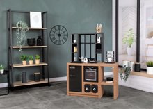 Obyčajné kuchynky - Kuchynka moderná Loft Industrial Kitchen Smoby s kávovarom a funkčnými spotrebičmi a 32 doplnkami 50 cm pracovná doska_9