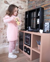 Egyszerű játékkonyhák - Modern játékkonyha Loft Industrial Kitchen Smoby kávéfőzővel működő készülékekkel és 32 kiegészítővel 50 cm munkafelület_18