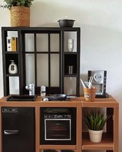 Egyszerű játékkonyhák - Modern játékkonyha Loft Industrial Kitchen Smoby kávéfőzővel működő készülékekkel és 32 kiegészítővel 50 cm munkafelület_20
