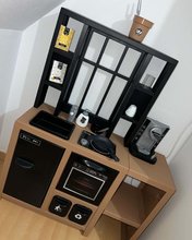 Egyszerű játékkonyhák - Modern játékkonyha Loft Industrial Kitchen Smoby kávéfőzővel működő készülékekkel és 32 kiegészítővel 50 cm munkafelület_25