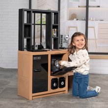 Egyszerű játékkonyhák - Modern játékkonyha Loft Industrial Kitchen Smoby kávéfőzővel működő készülékekkel és 32 kiegészítővel 50 cm munkafelület_7