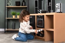 Pracovná detská dielňa - Set pracovný stôl s funkčným žeriavom Black&Decker Bricolo Builder a moderná kuchynka Smoby s kávovarom a potraviny 100% Chef_21