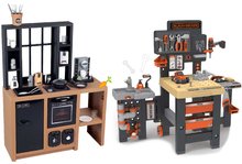 Spielküchensets - Set kuchynka moderná Loft Industrial Kitchen Smoby a pracovný stôl trojkrídlový so skladacím autíčkom SM312600-14_40