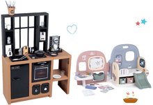Kuchyňky pro děti sety - Set kuchyňka moderní Loft Industrial a domeček pro panenku Baby Care Smoby s 5 herními místnostmi_30